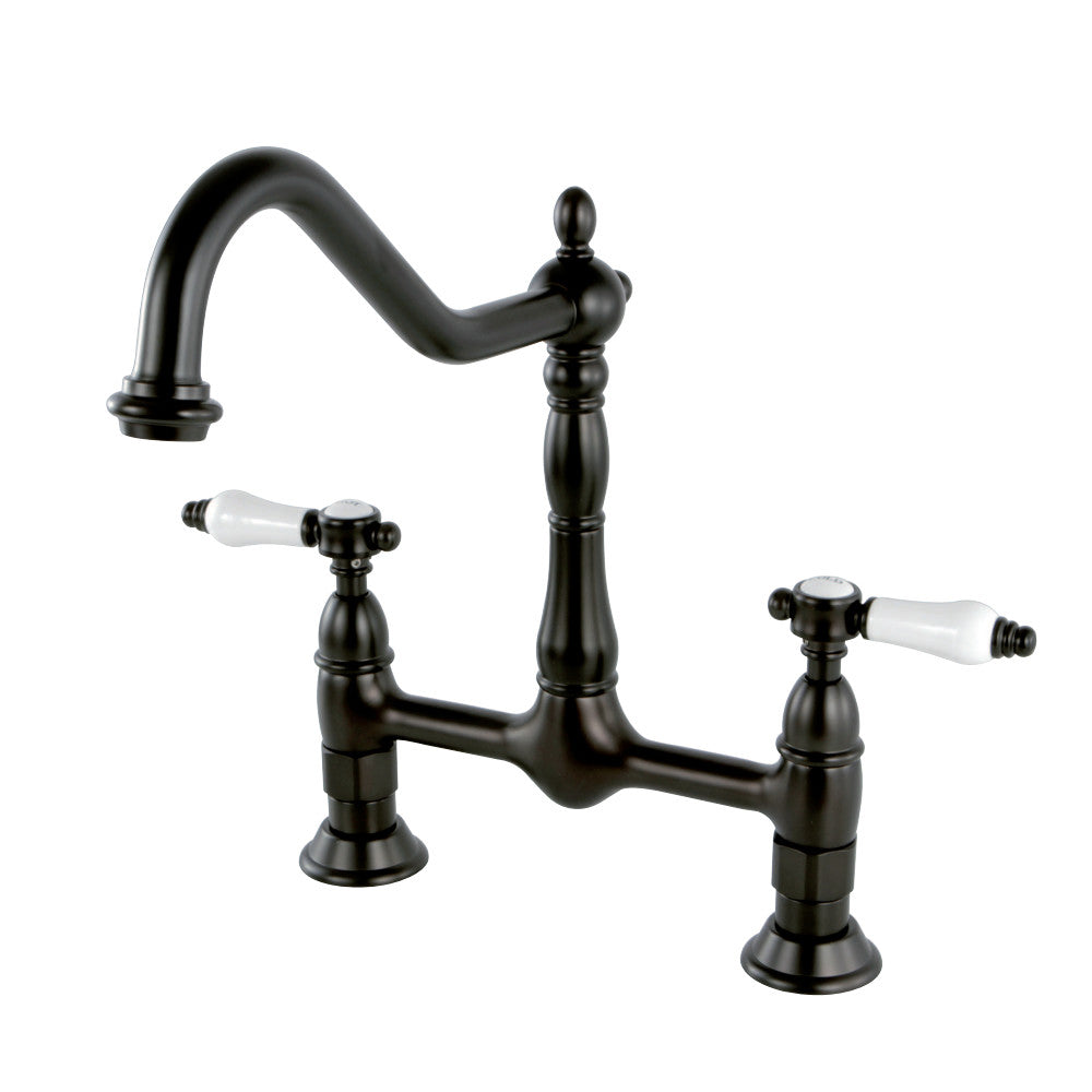 Kingston Brass KS1175BPL Bel-Air Bridge Kitchen Faucet, Oil Rubbed Bronze - BNGBath