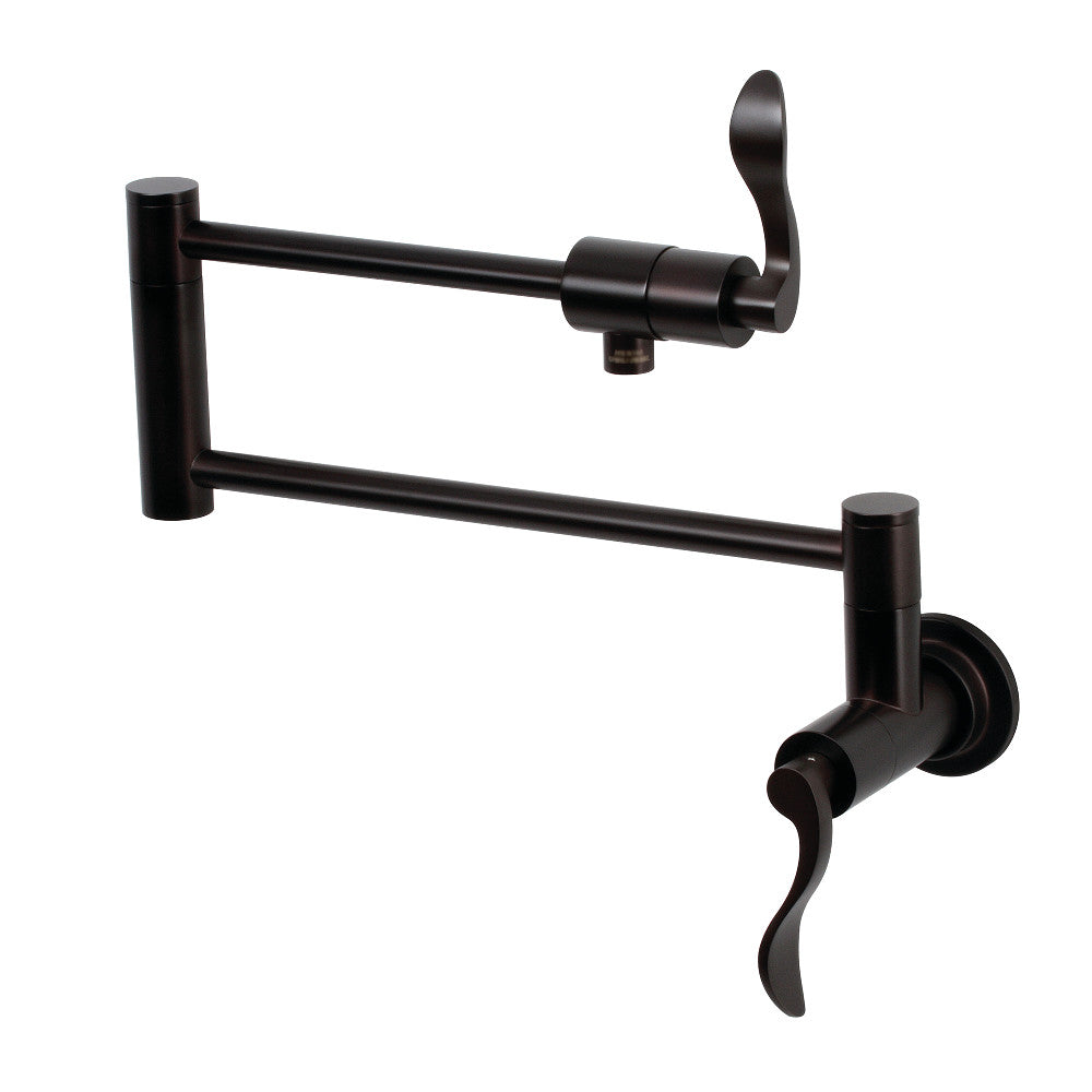 Kingston Brass KS4105DFL NuWave Wall Mount Pot Filler, Oil Rubbed Bronze - BNGBath