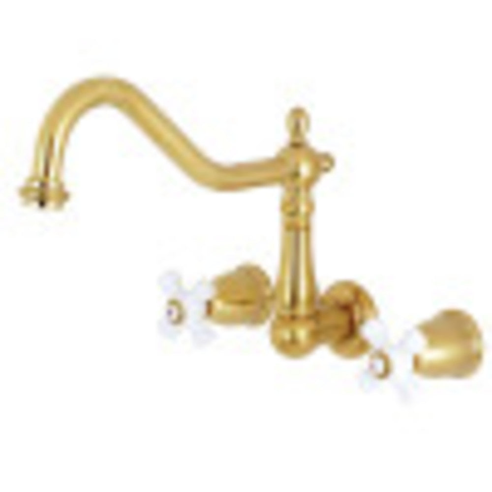 Kingston Brass KS1287PX Wall Mount Kitchen Faucet, Brushed Brass - BNGBath