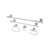 Thumbnail for Kingston Brass BAHK70512478C 5-Piece Bathroom Accessory Combo, Polished Chrome - BNGBath