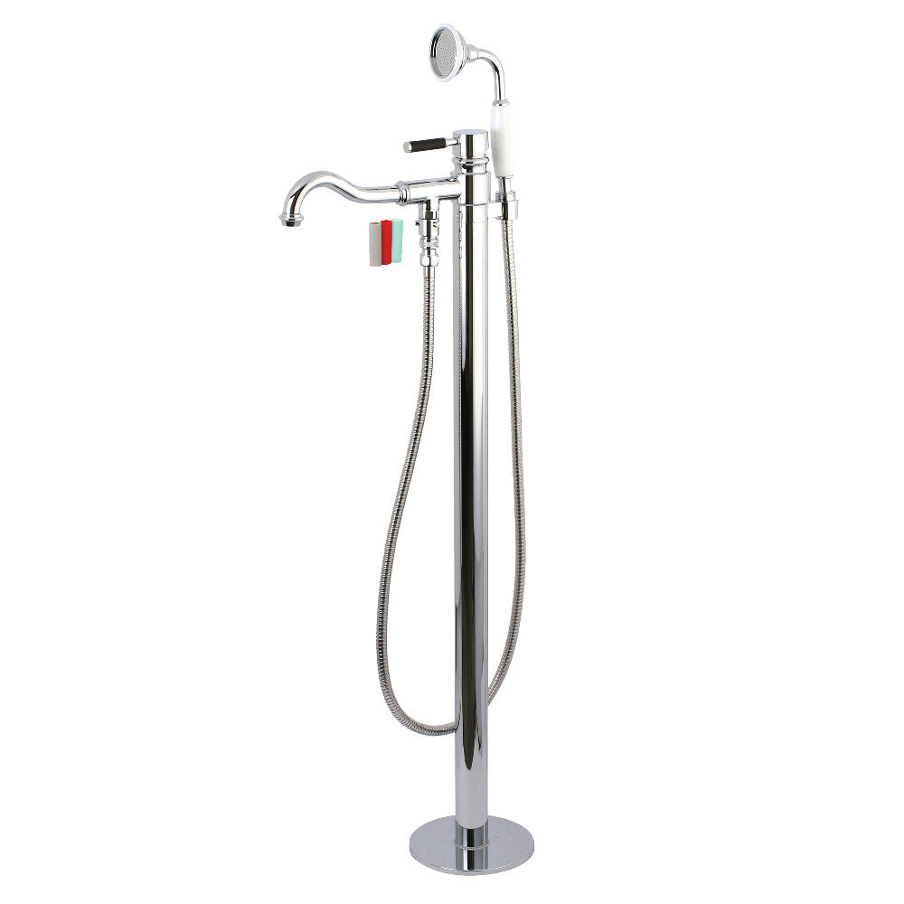 Kingston Brass KS7131DKL Kaiser Freestanding Tub Faucet with Hand Shower, Polished Chrome - BNGBath