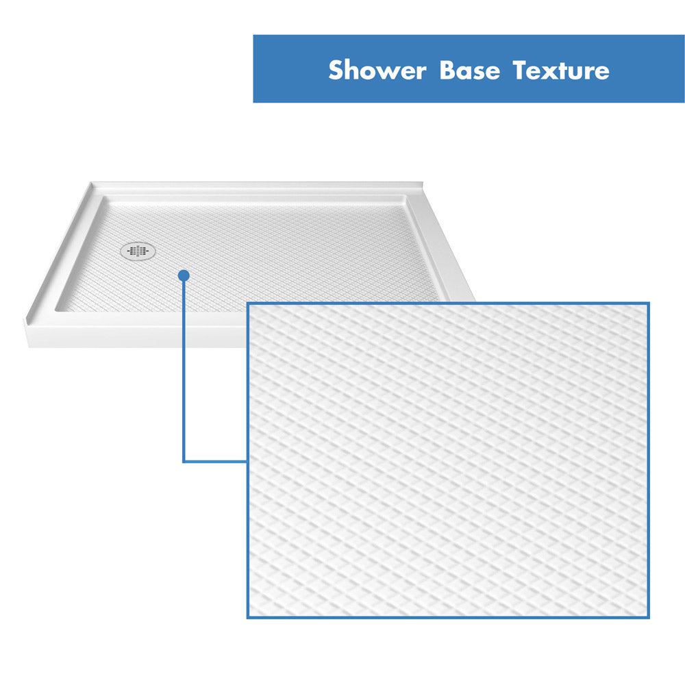 DreamLine Cornerview 36 in. D x 36 in. W x 76 3/4 in. H Framed Sliding Shower Enclosure, Shower Base and QWALL-4 Acrylic Backwall Kit - BNGBath