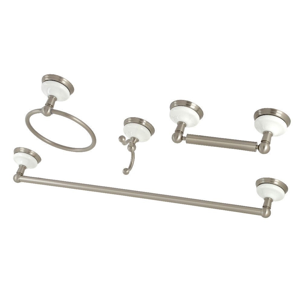 Kingston Brass BAK1111478SN Victorian 4-Piece Bathroom Hardware, Brushed Nickel - BNGBath