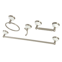 Thumbnail for Kingston Brass BAK1111478SN Victorian 4-Piece Bathroom Hardware, Brushed Nickel - BNGBath