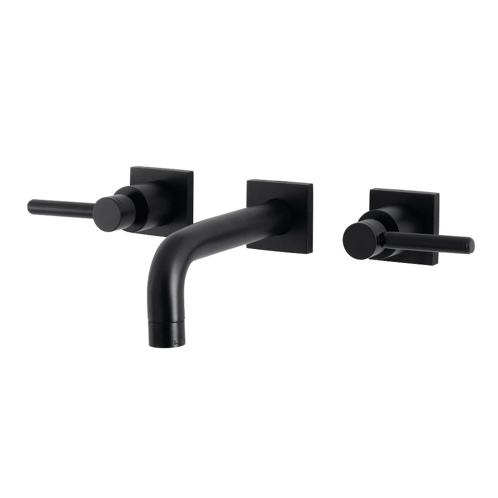 Kingston Brass KS6120DL Concord Two-Handle Wall Mount Bathroom Faucet, Matte Black - BNGBath