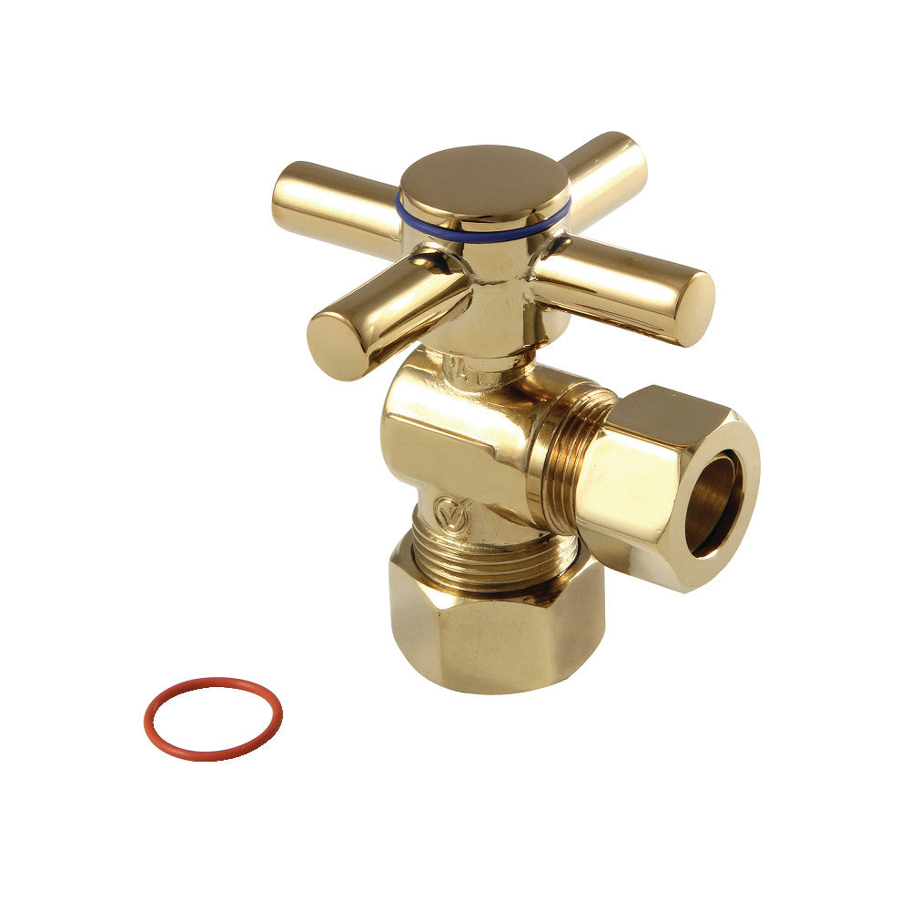 Kingston Brass CC54402DX Concord 5/8" x 1/2" O.D. Comp, Quarter Turn Angle Stop Valve, Polished Brass - BNGBath