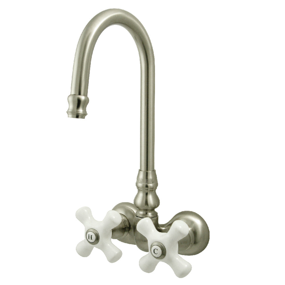 Kingston Brass CC79T8 Vintage 3-3/8-Inch Wall Mount Tub Faucet, Brushed Nickel - BNGBath