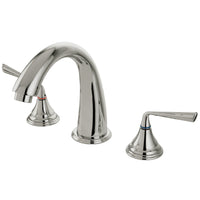 Thumbnail for Kingston Brass KS5368ZL Silver Sage Roman Tub Faucet, Brushed Nickel - BNGBath