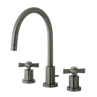 Thumbnail for Kingston Brass KS8928ZX 8 in. Widespread Bathroom Faucet, Brushed Nickel - BNGBath