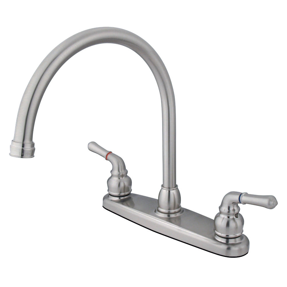 Kingston Brass KB798LS Magellan Centerset Kitchen Faucet, Brushed Nickel - BNGBath