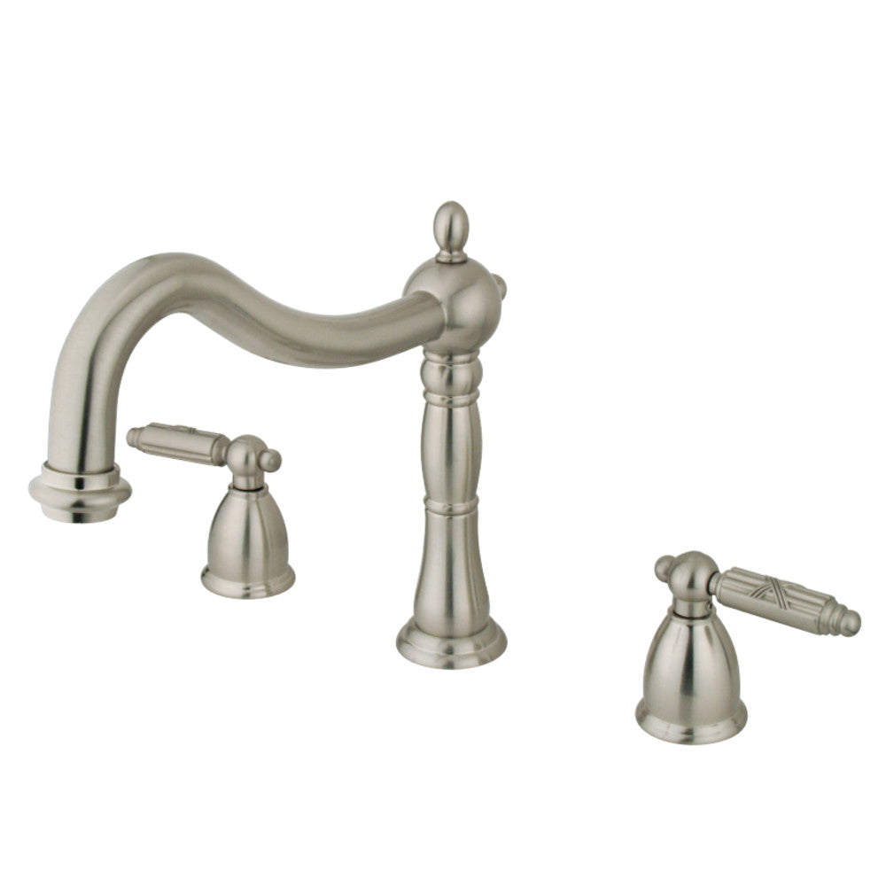 Kingston Brass KS1348GL Heritage Roman Tub Faucet, Brushed Nickel - BNGBath