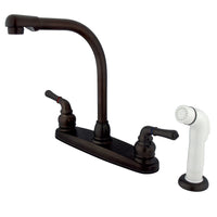 Thumbnail for Kingston Brass KB755 Magellan 8-Inch Centerset Kitchen Faucet, Oil Rubbed Bronze - BNGBath