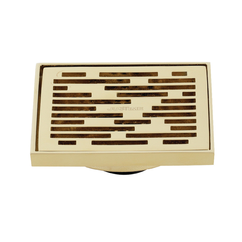 Kingston Brass BSF6310PB Watercourse Transit 4" Square Grid Shower Drain, Polished Brass - BNGBath