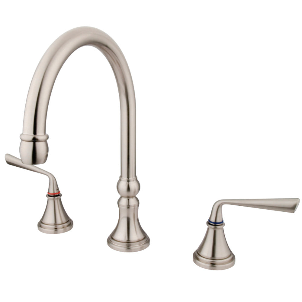 Kingston Brass KS2348ZL Silver Sage Roman Tub Faucet, Brushed Nickel - BNGBath