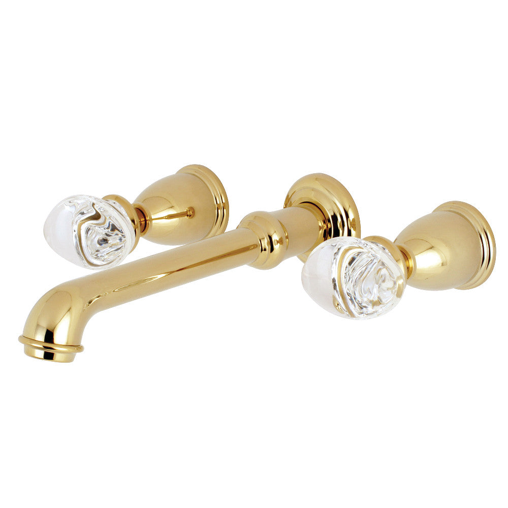 Kingston Brass KS7022WVL Krystal Onyx Wall Mount Roman Tub Faucet, Polished Brass - BNGBath