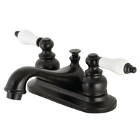 Thumbnail for Kingston Brass KB600PL Restoration 4 in. Centerset Bathroom Faucet, Matte Black - BNGBath