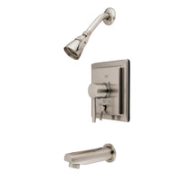 Thumbnail for Kingston Brass KB86580DL Concord Sungle-Handle Tub and Shower Faucet, Brushed Nickel - BNGBath