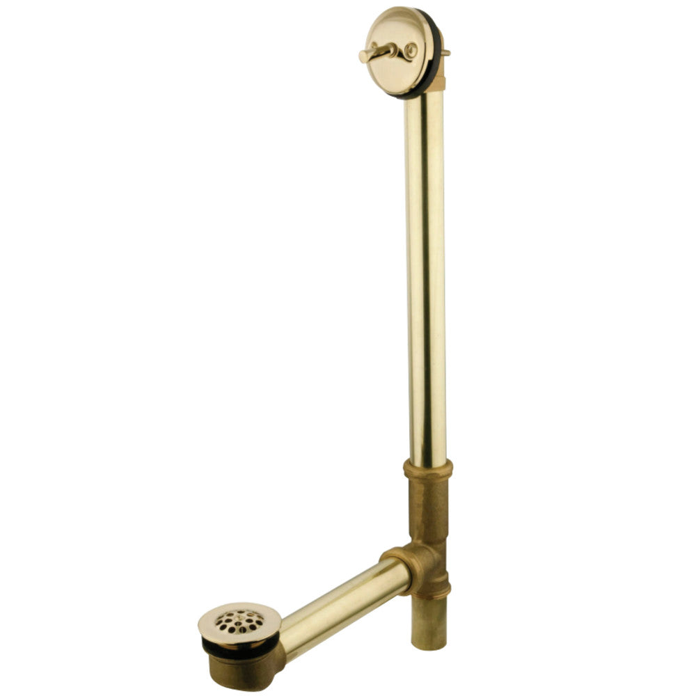 Kingston Brass DTL1202 Bath Tub Drain with Overflow, Polished Brass - BNGBath