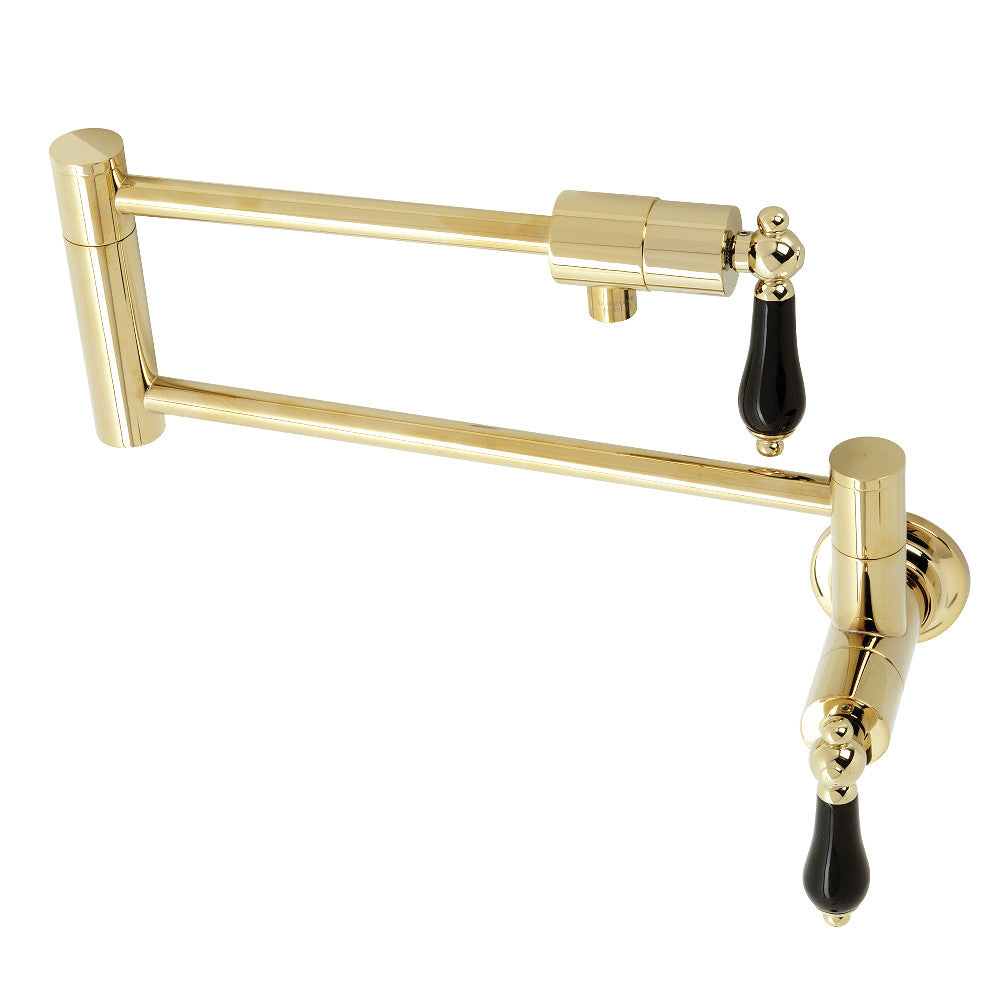 Kingston Brass KS4102PKL Duchess Wall Mount Pot Filler, Polished Brass - BNGBath