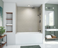 Thumbnail for MTMK72-3450 34 x 50 x 72 Swanstone Metro Subway Tile Glue up Bathtub and Shower Wall Kit  - BNGBath