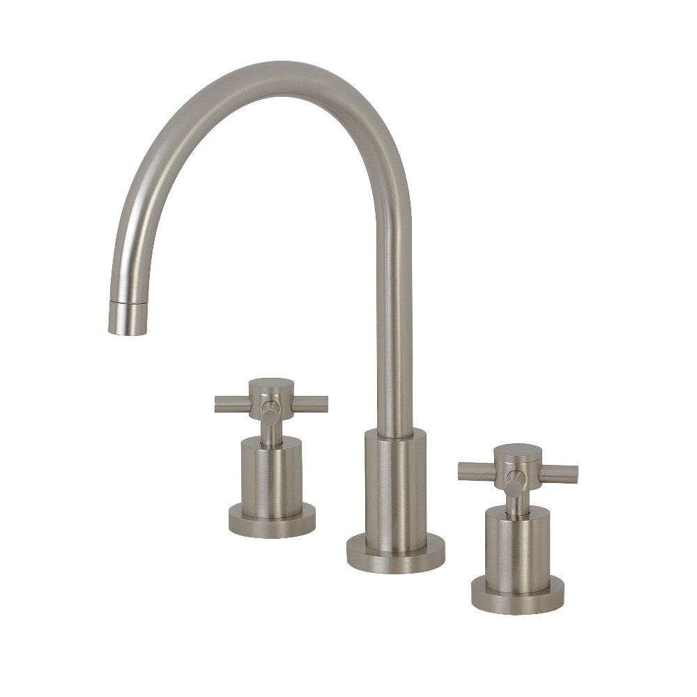 Kingston Brass KS8728DXLS Widespread Kitchen Faucet, Brushed Nickel - BNGBath