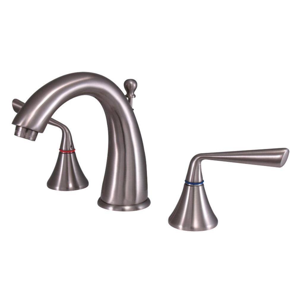 Kingston Brass KS2978ZL 8 in. Widespread Bathroom Faucet, Brushed Nickel - BNGBath