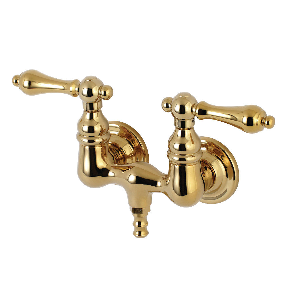 Aqua Vintage AE31T2 Vintage 3-3/8 Inch Wall Mount Tub Faucet, Polished Brass - BNGBath