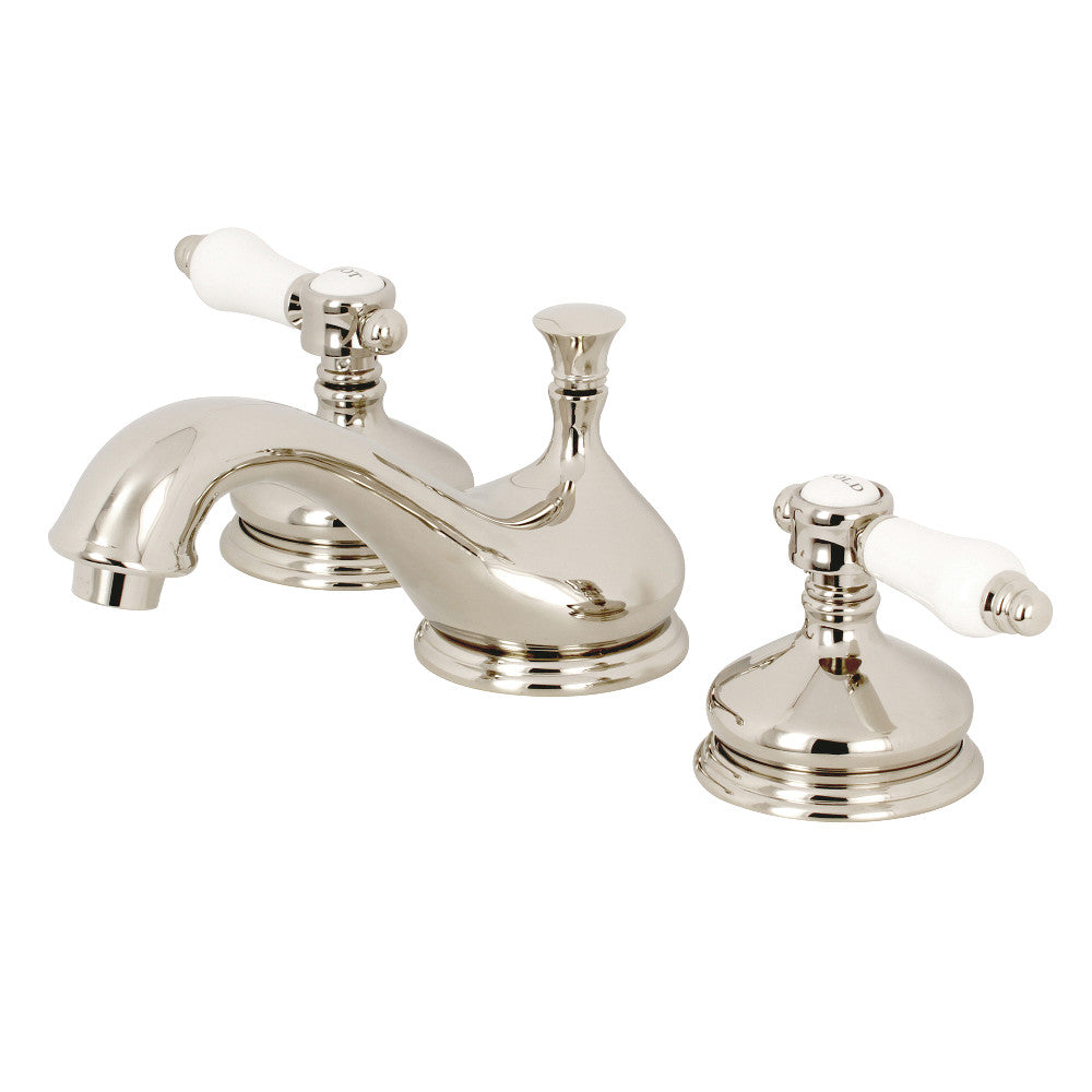 Kingston Brass KS1166BPL 8 in. Widespread Bathroom Faucet, Polished Nickel - BNGBath