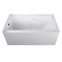 Thumbnail for Aqua Eden VTAP543023R 54 x 30 x 22 Acrylic Alcove Bathtub w/Arm Rest - BNGBath