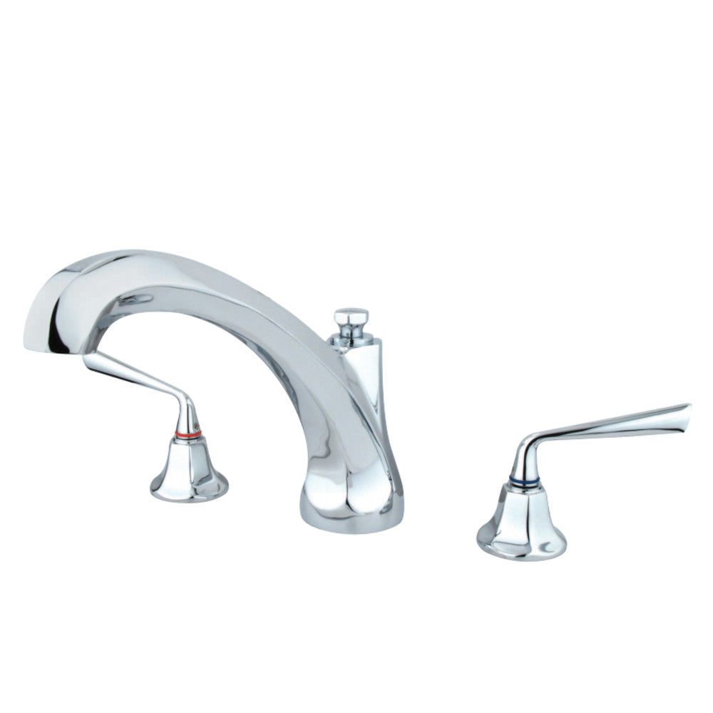 Kingston Brass KS4321ZL Silver Sage Roman Tub Faucet, Polished Chrome - BNGBath