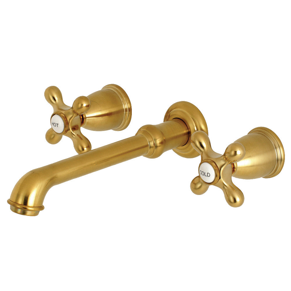 Kingston Brass KS7027AX English Country Wall Mount Roman Tub Faucet, Brushed Brass - BNGBath