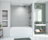 Thumbnail for MTMK72-3636 36 x 36 x 72 Swanstone Metro Subway Tile Glue up Bathtub and Shower Wall Kit  - BNGBath