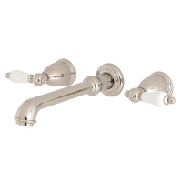 Thumbnail for Kingston Brass KS7026PL English Vintage Wall Mount Roman Tub Faucet, Polished Nickel - BNGBath