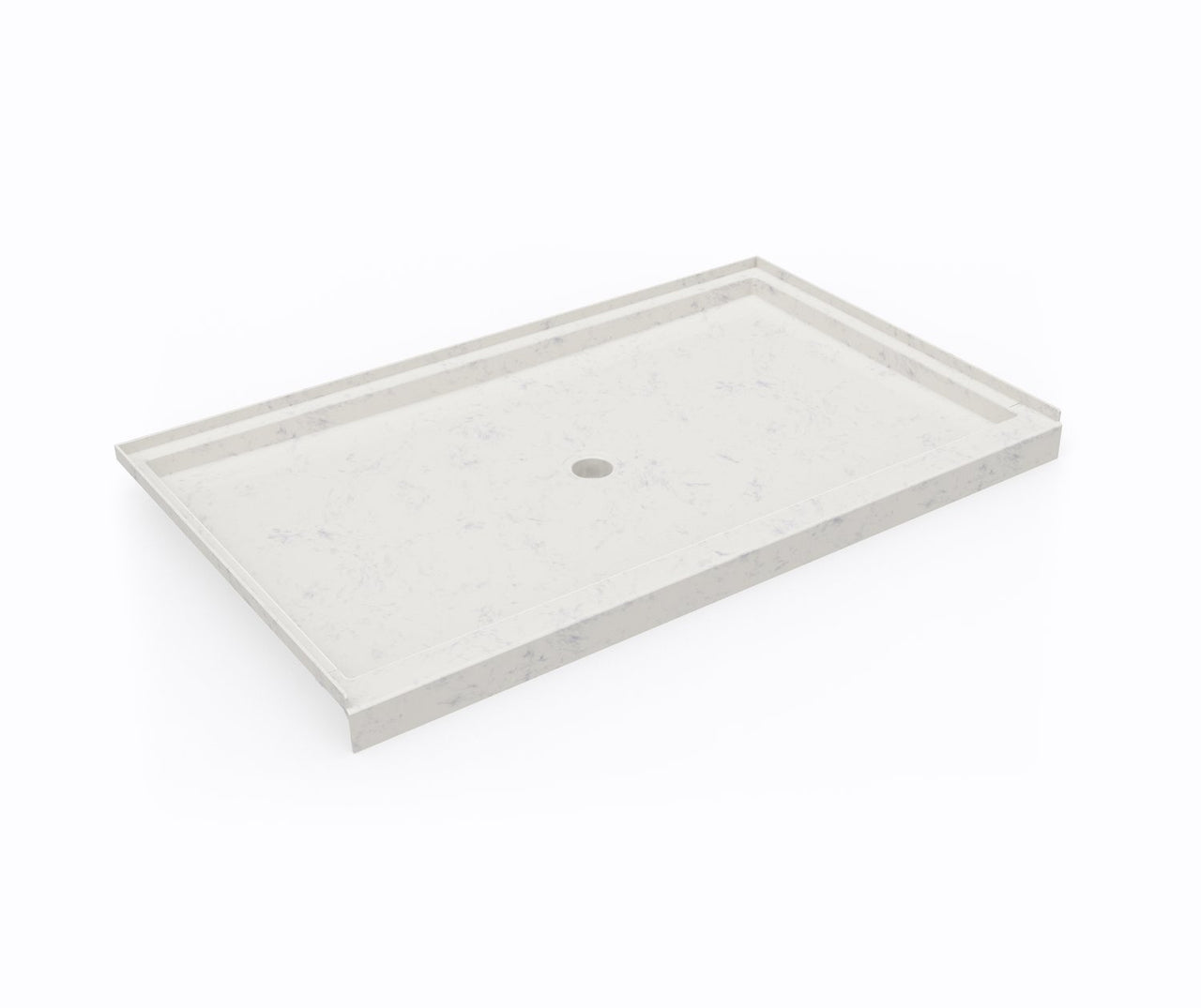 SS-3660 36 x 60 Swanstone Alcove Shower Pan with Center Drain Carrara