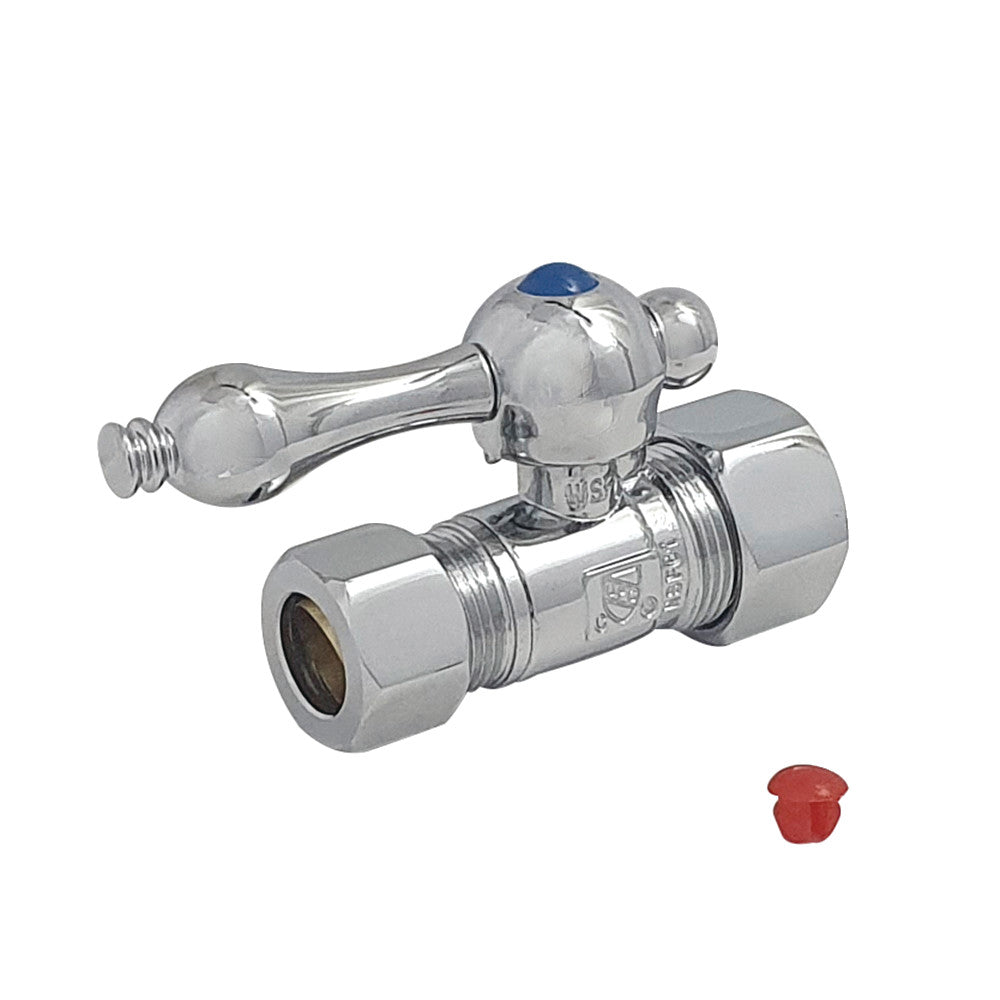 Kingston Brass CC44451 5/8" OD Comp X 1/2" OD Comp Straight Shut-Off Valve, Polished Chrome - BNGBath