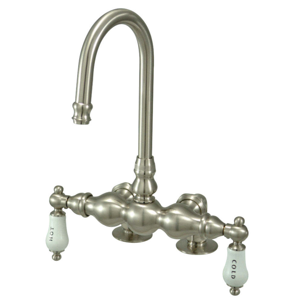 Kingston Brass CC95T8 Vintage 3-3/8-Inch Deck Mount Tub Faucet, Brushed Nickel - BNGBath