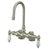 Thumbnail for Kingston Brass CC95T8 Vintage 3-3/8-Inch Deck Mount Tub Faucet, Brushed Nickel - BNGBath