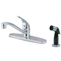 Thumbnail for Kingston Brass GKB5720 Chatham Single-Handle Centerset Kitchen Faucet, Polished Chrome - BNGBath