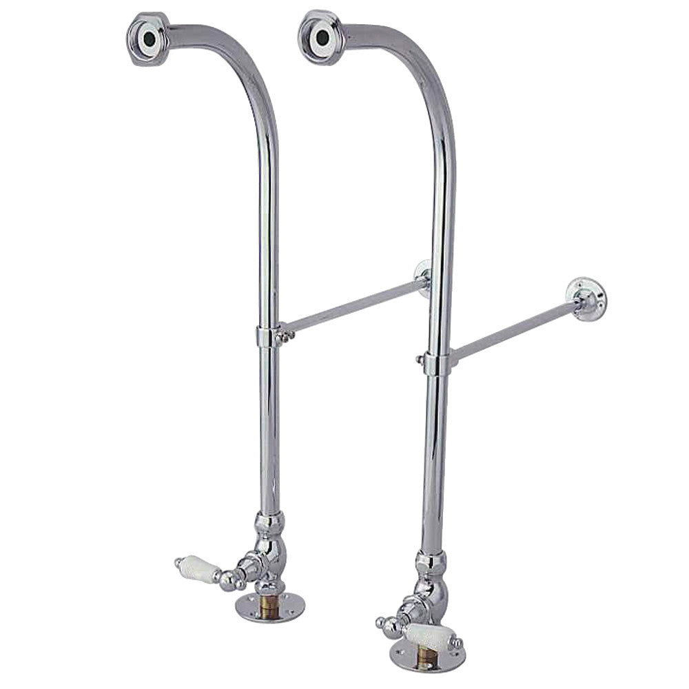 Kingston Brass CC451PL Rigid Freestand Supplies with Stops, Polished Chrome - BNGBath