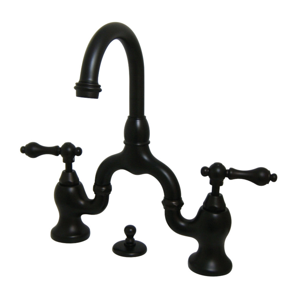 Kingston Brass KS7995AL English Country Bathroom Bridge Faucet, Oil Rubbed Bronze - BNGBath