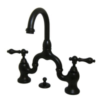 Thumbnail for Kingston Brass KS7995AL English Country Bathroom Bridge Faucet, Oil Rubbed Bronze - BNGBath