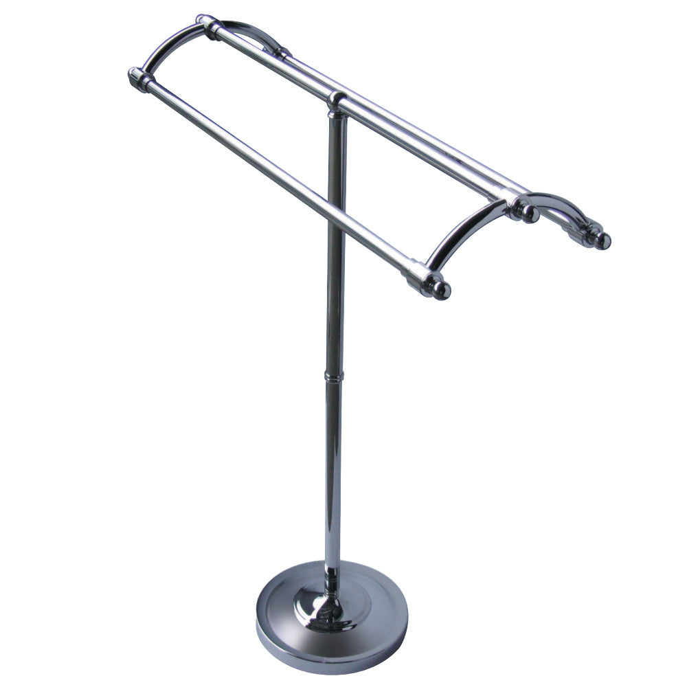 Kingston Brass SCC2271 Pedestal Round Plate Towel Rack, Polished Chrome - BNGBath