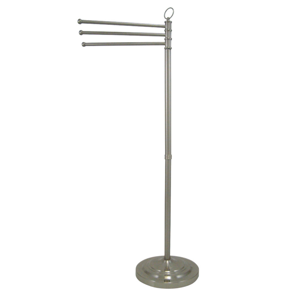 Kingston Brass CC2028 Vintage Pedestal Towel Bar, Brushed Nickel - BNGBath