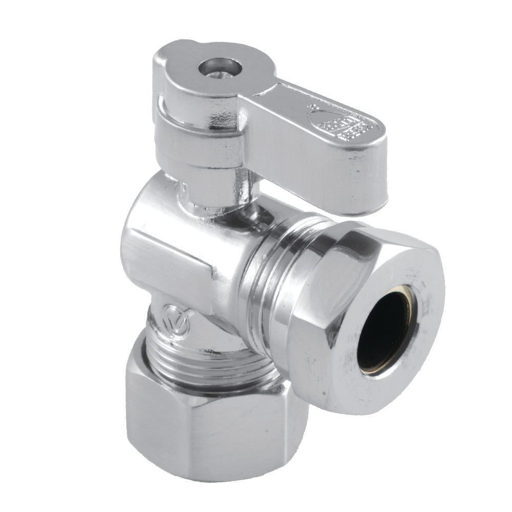 Kingston Brass KF5430 5/8" OD Comp X 1/2" or 7/16" Slip Joint Angle Stop Valve, Polished Chrome - BNGBath