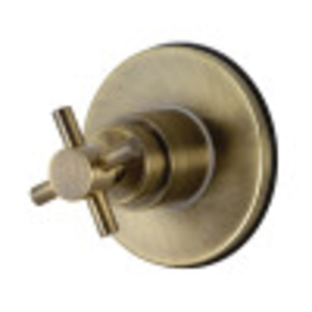 Kingston Brass KS3033DX Concord 3-Way Diverter Valve with Trim Kit, Antique Brass - BNGBath