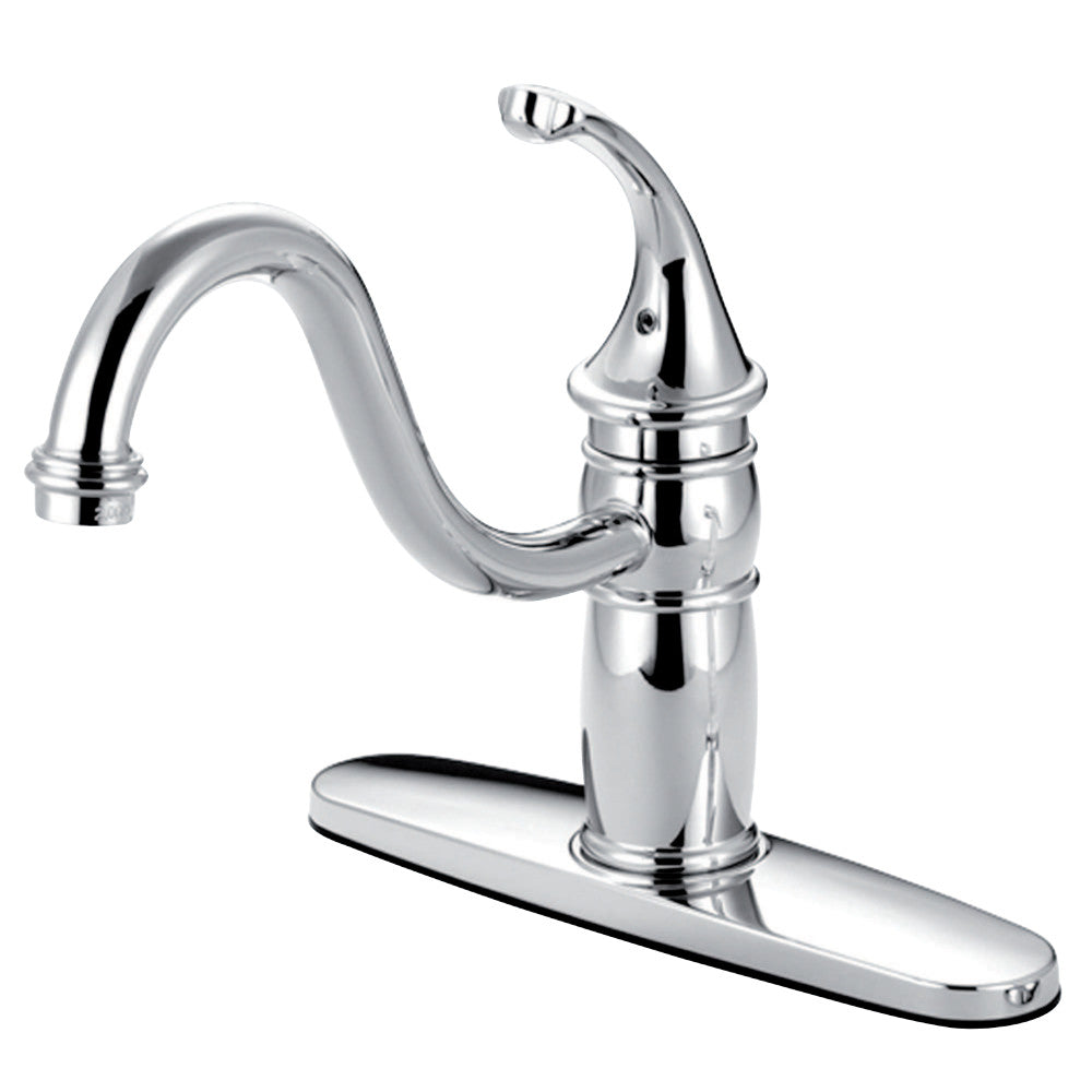 Kingston Brass KB1571GLLS Georgian 8" Centerset Kitchen Faucet without Sprayer, Polished Chrome - BNGBath