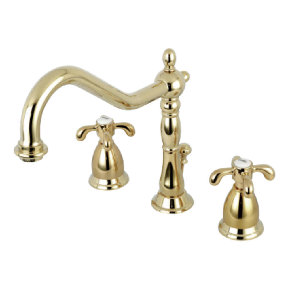 Kingston Brass KS1992TX 8 in. Widespread Bathroom Faucet, Polished Brass - BNGBath