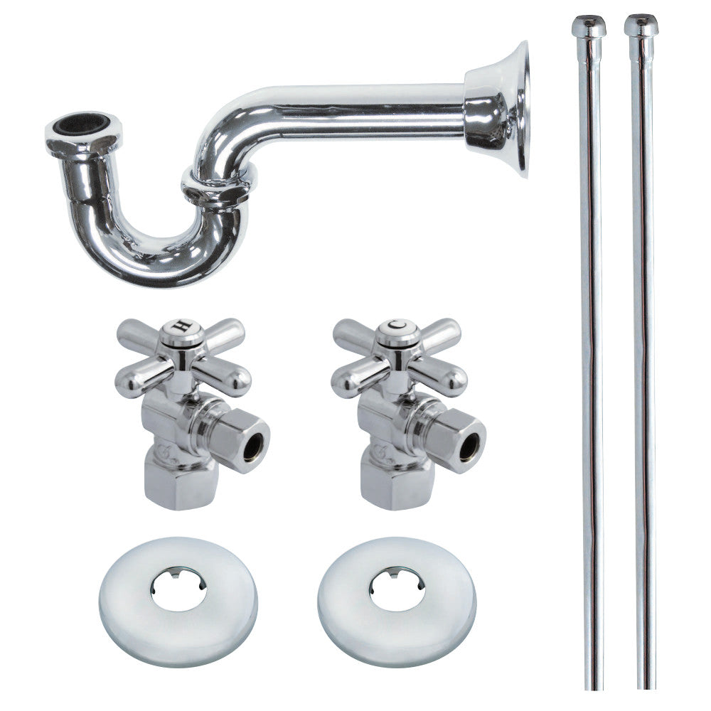 Kingston Brass KPK101P Plumbing Supply Kits Combo, 1/2" IPS Inlet, 3/8" Comp Oulet - BNGBath