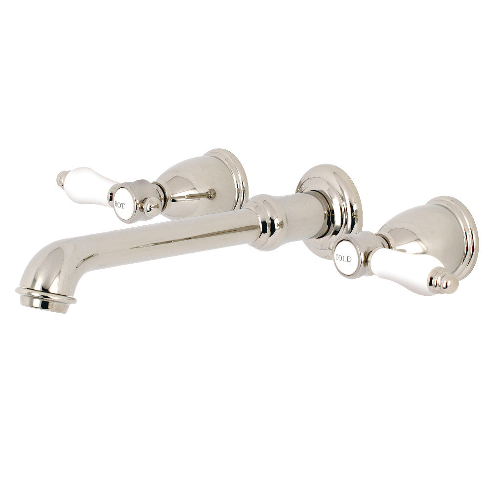 Kingston Brass KS7026BPL Bel-Air 2-Handle Wall Mount Roman Tub Faucet, Polished Nickel - BNGBath