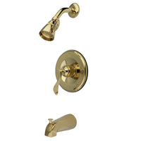 Thumbnail for Kingston Brass KB1632DFL NuFrench Tub & Shower Faucet, Polished Brass - BNGBath